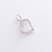 Золотой кулон Сердце с бриллиантами п189 Оникс