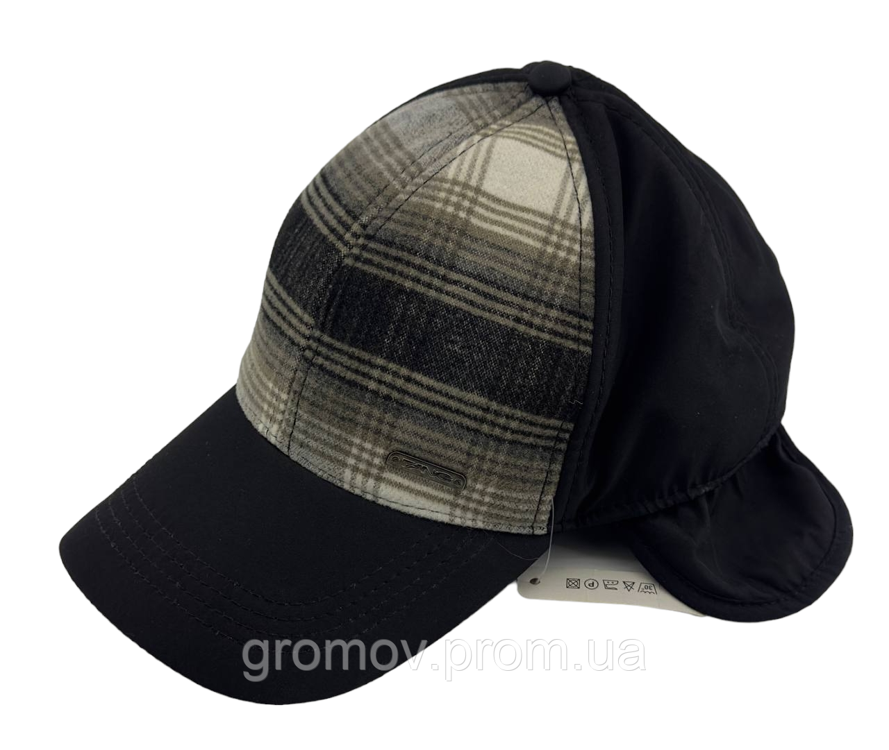 Кепка бейсболка чоловіча Fang Польща 56-59 розмір утеплена чорна (ББ14), фото 1