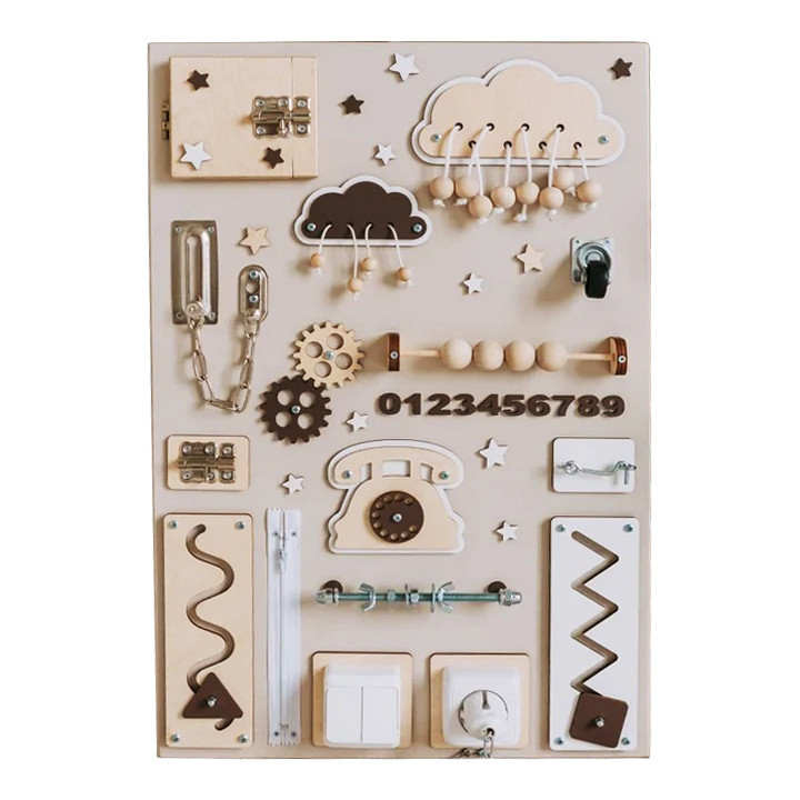 Розвивальна іграшка Бізіборд TG100002, 60х40 см, Бежевий, фото 1