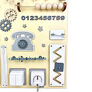 Розвивальна іграшка для малюків Бізіборд TG100007, 60х40 см, Жовтий, фото 2