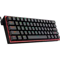 Механическая Игровая Клавиатура REDRAGON Fizz K617 с подсветкой RGB 60% Hot-swap Чёрная