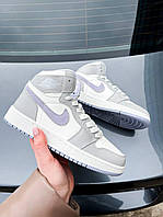 Кеды Nike Air Jordan Retro 1 Gray Violet