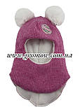 Оптом дитячі в'язані шапки шолом 46, 48, 50, 52, 54 розмір теплі головні убори опт (ОШТ346), фото 2