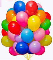 Повітряні кулі різнокольорові пастель, латексні надувні кульки 26 см 10" Gemar Італія, комплект 50 шт