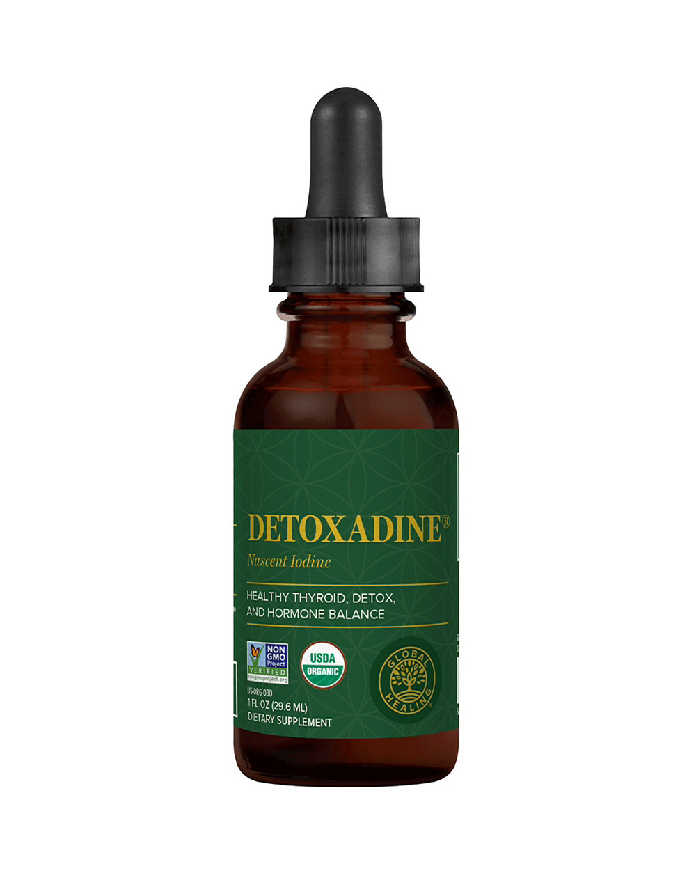 Global Healing Organic Nascent Iodine Liquid/Детоксадин, рідкий йод 30 мл. BX791