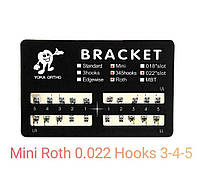 Металеві брекети Mini Roth 022 345hooks, Yoko Ortho, металлические брекеты Mini Roth 022 345hooks, Yoko Ortho