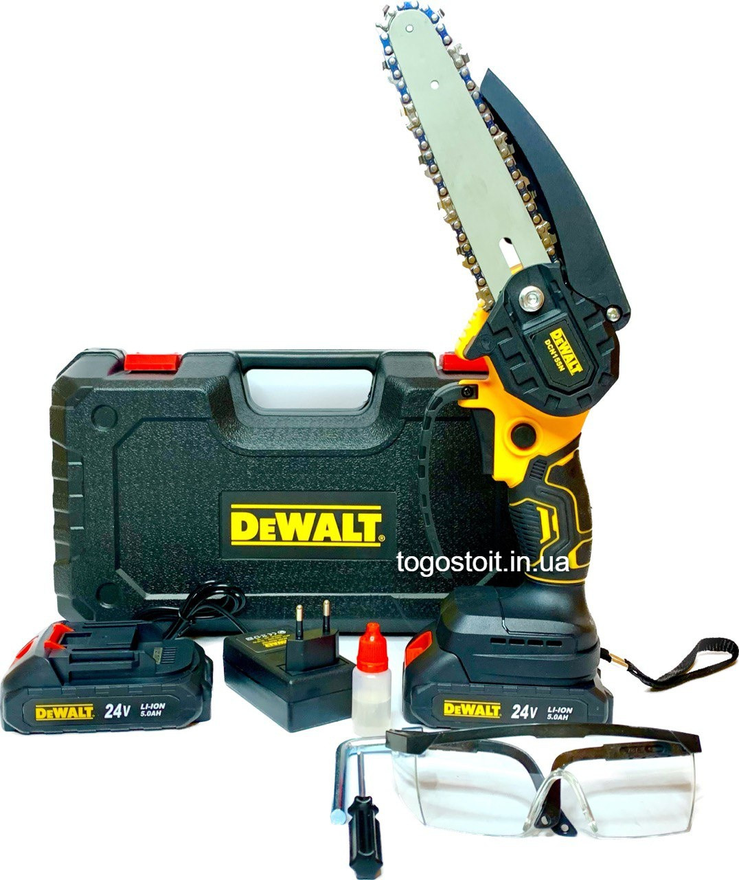 Акумуляторна мініпила DeWalt DCM155N (24V, 5A). Акумуляторний гілкоріз Дівольт