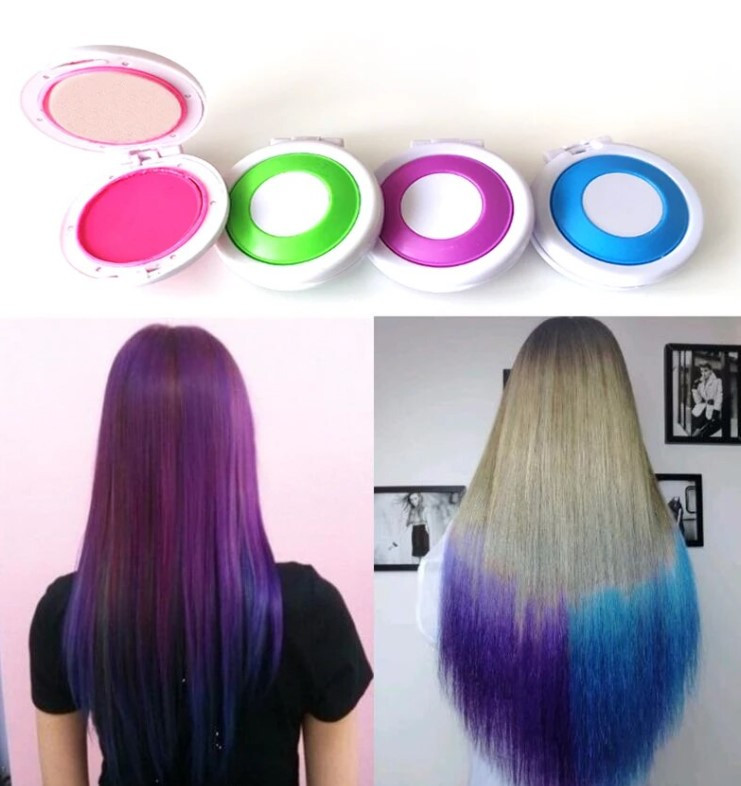 Цветные мелки (пудра) для волос, фиолетовый - фото 3 - id-p2060538741