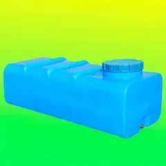 Ємність для води пластикова прямокутна харчова голуба 250л двошаровий бак для води, фото 1