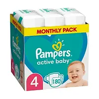 Подгузники детские Pampers Active Baby № 4 (9-14 кг), 180 шт