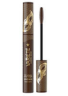 Туш для вій Eveline Variete коричнева Об'єм Довжина Евелін Силіконова щіточка