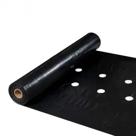 Плівка 30 мкм 1.20м* 1000м плівка чорна для мульчування перфорована, фото 1