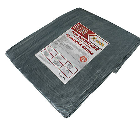 Тент 100 г/м2 4*6м "Grey"тарпауліновий тент від дощу, фото 1