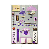 Развивающая игрушка Бизиборд TG100006, 60х40 см, Фиолетовый gr