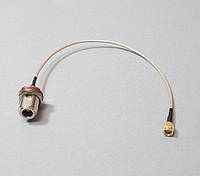 Пігтейл (перехідник) SMА-male (штир) - N-female (гніздо), кабель RG-316 30 см