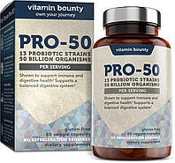 Самые эффективные пробиотики с пребиотиками Vitamin Bounty Pro-50 60 капсул