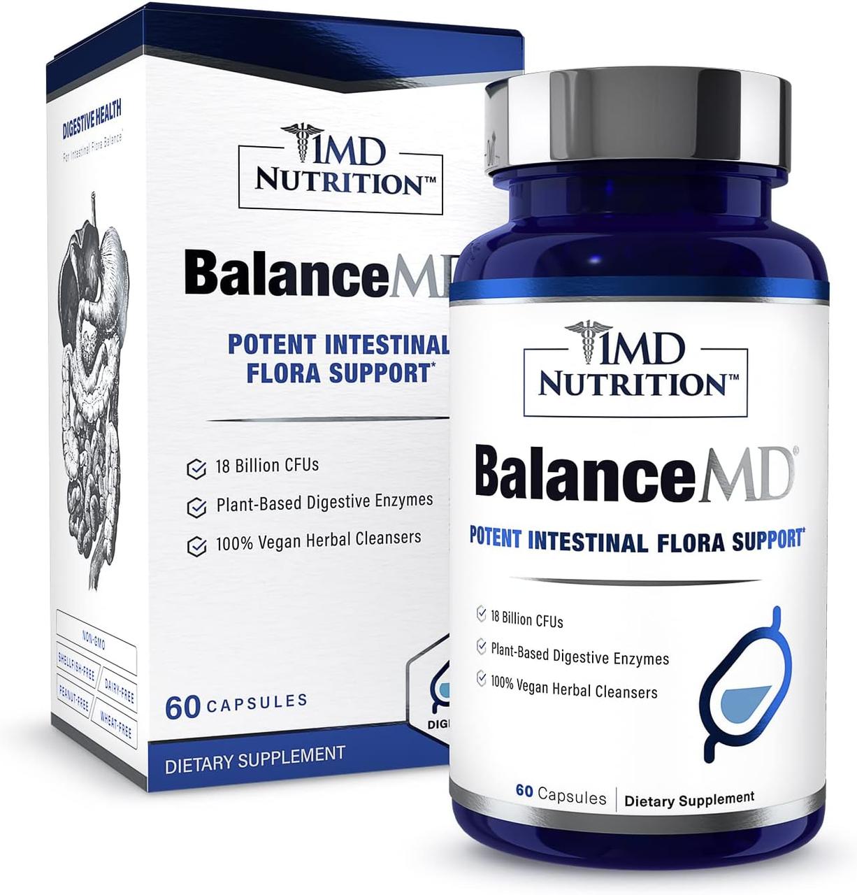 Новаторська формула для жінок 1MD Nutrition BalanceMD Vaginal Probiotics 60 капсул