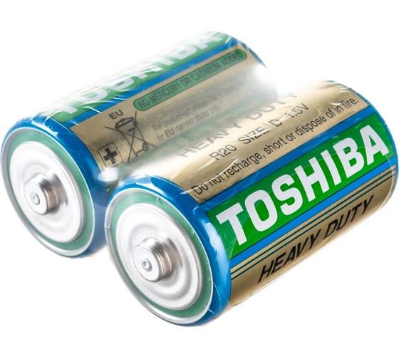 Батарейка сольова на 1.5V у спайці 2 шт Toshiba R20 KG-SL(B) SP2TC T-152596 в упаковці 4 шт