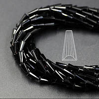 Крапля конус 4*8 мм. Чорний. паковання 10 шт.