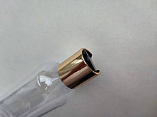 250 мл ПЕТ флакон Круглий прозорий з кришкою золотою диск-топ 24/410, закруткою пластиковою, пластмасовий, фото 3