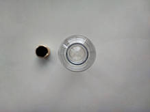 250 мл ПЕТ флакон Круглий прозорий з кришкою золотою диск-топ 24/410, закруткою пластиковою, пластмасовий, фото 5