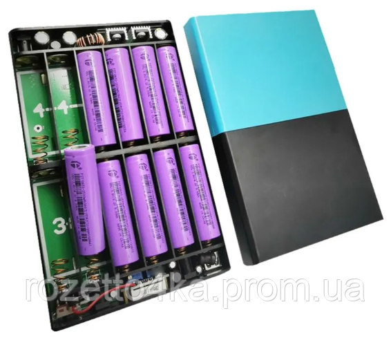 DIY Корпус Power Bank для ноутбука на 12 аккумуляторов 18650 DC12-24V с переходниками - фото 2 - id-p2060621930