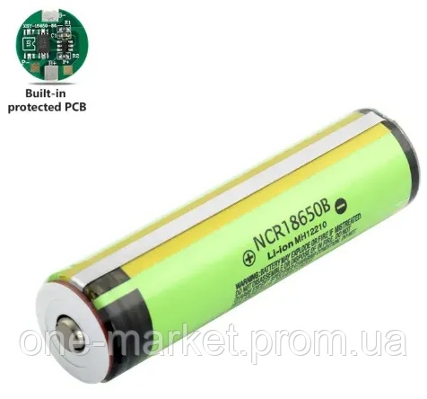 Аккумулятор Panasonic NCR18650B 3400 mAh 10A Li-ion 3.6V Green - фото 4 - id-p2060621997