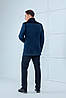 Ультрамодна демісезонна стьобана куртка синього кольору, фото 2