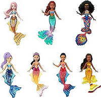 Игровой набор Mattel Disney The Little Mermaid Ariel and Sisters Collection of 7 Mermaid