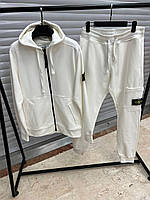 Модный мужской трендовый спортивный костюм ST0NE ISLANД IS WHITE EDITION