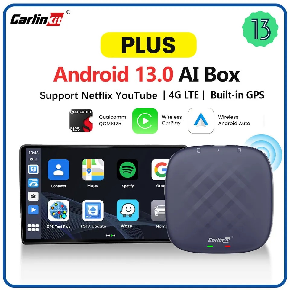 Carlinkit адаптер 8/128гб Android 13, 4G, GPS, Wifi