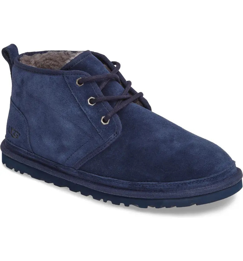 Чоловічі замшеві черевики UGG на хутрі 1159795491 (Синій, 45)