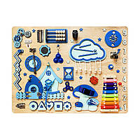 Развивающая игрушка Бизиборд "Поляна" Temple Group TG1909583664, 80х60 см, Голубой, World-of-Toys