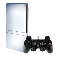 Консоль Sony PlayStation 2 Slim SCPH-7xxx Limited Edition Chip Silver Б/У