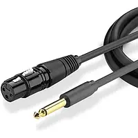 Кабель для микрофона Ugreen AV131 Jack 6.3 мм to XLR Female AV Cable 3 м Black