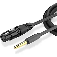 Кабель для мікрофона Ugreen AV131 Jack 6.3 мм to XLR Female AV Cable 3 м Black (90401984)