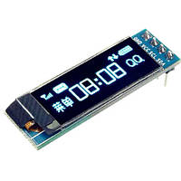 Оригінал! OLED дисплей графический SSD1306 I2C 0.91" 128x32 Arduino AVR STM32 | T2TV.com.ua