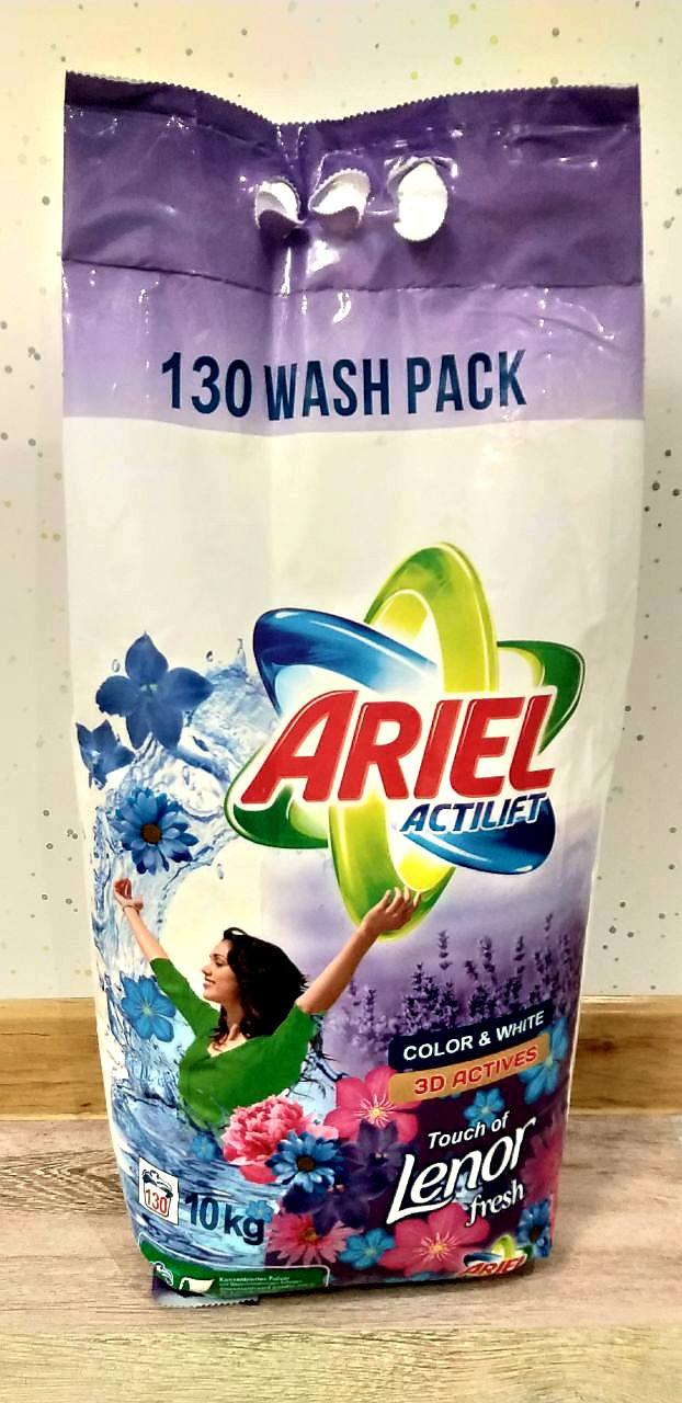 Порошок Ariel Actilift + Lenor 10 кг для кольорового та білого