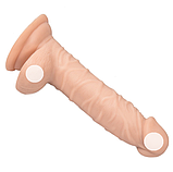Тілесний фалоїмітатор на присоску, Фаллос реалістичний 18 х 3.5 см, Дилдо з мошоком, Інтимні іграшки, фото 4