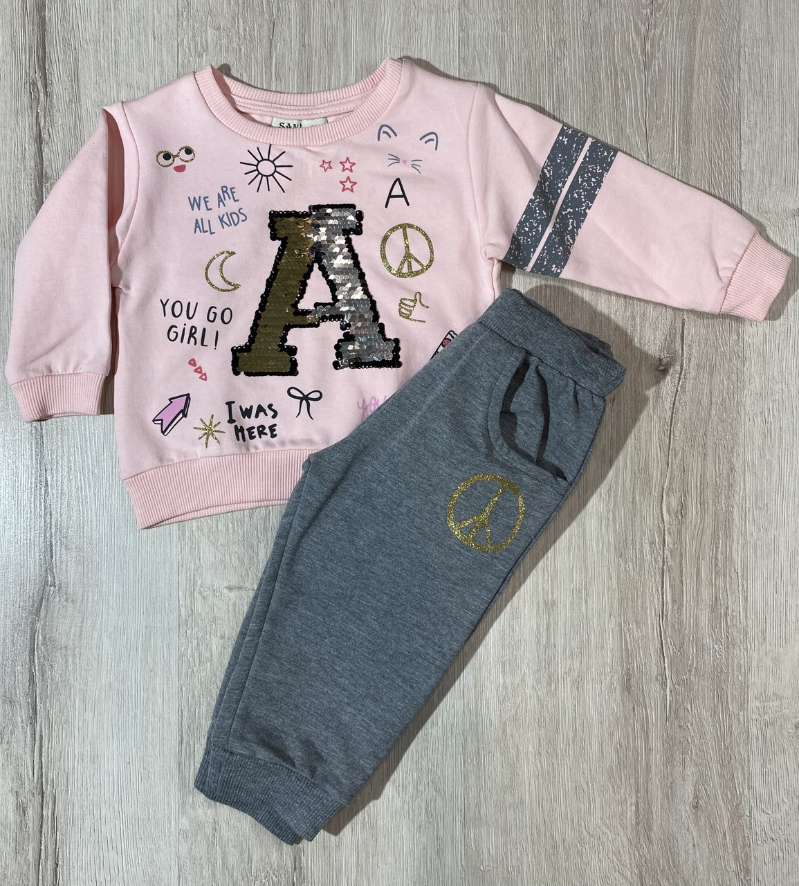 Костюм для дівчинки Sani 4134 86 см Рожевий