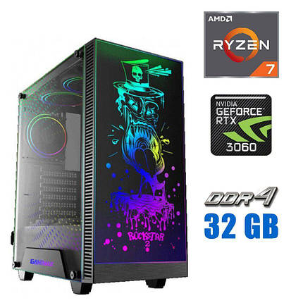 Ігровий ПК MT NEW/ Ryzen 7 1800X/ 32 GB RAM/ 512 GB SSD NEW/ GeForce RTX 3060 8GB/ 600W, фото 1