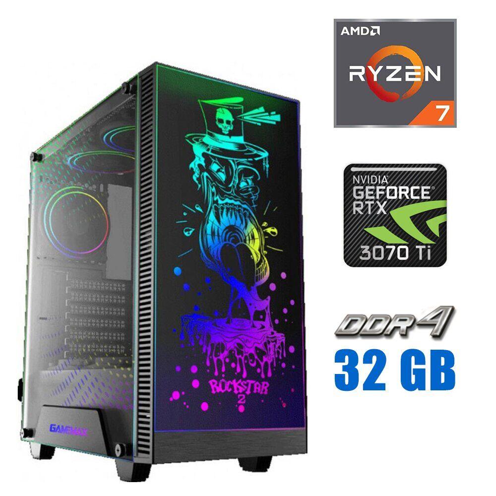 Ігровий ПК MT NEW/ Ryzen 7 1800X/ 32 GB RAM/ 512 GB SSD NEW/ GeForce RTX 3070 Ti 8GB/ 700W