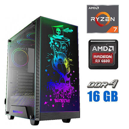 Ігровий ПК MT NEW/ Ryzen 7 1800X/ 16 GB RAM/ 512 GB SSD NEW/ Radeon RX 6600 8GB/ 600W, фото 1