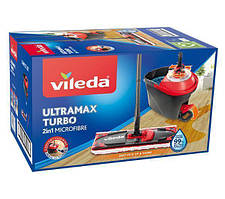 Набір для прибирання Vileda Ultramax Turbo (швабра і відро з віджимом)