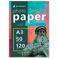 Фотобумага My Print матовая самоклеящаяся 120 г/м², A3, 50 листов (7729)