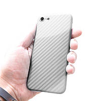 Ультратонкая пластиковая накладка Carbon iPhone 7/8 white i