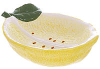 Фруктівниця керамічна Lemon, 21*13см, колір-жовтий