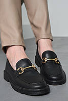 Туфлі-лофери жіночі чорного кольору 171072M