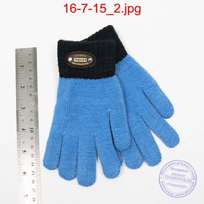 Вовняні рукавички для хлопчиків - №16-7-15, фото 2