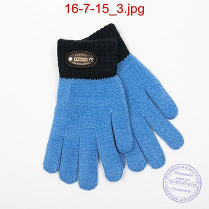 Вовняні рукавички для хлопчиків - №16-7-15, фото 3